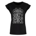 thumbnail image 1 of Grindstore - Camiseta premium modelo Nerdy Dirty Inked & Curvy para mujer señora (Negro), 1 of 3