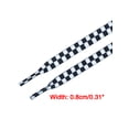 thumbnail image 3 of INSPIRE CHIC Two Color Checkered Flat Shoelaces Plaid Shoe Laces for Sneaker 1 Pair White and Black 120cm/47.2", 3 of 4