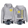 thumbnail image 4 of Womens Hoodies For Women Letterprinted Baseball Long Sleeved Hoodie Plush Lined Thermal & Lightweight Loose Fit Breathable Casual Daily Wear Pair With Jeans Or Boots 5Xl Sweatshirt For Women, 4 of 4