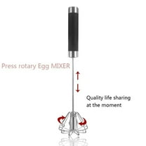 10-Inch Hand-Operated Rotary Semi-Automatic Egg Beater Whisk Blender for Home