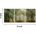 thumbnail image 3 of Forest Canvas Wall Art Decor 3 Panel Green Tree Picture Print Poster Decorative Painting Wall Art for Living Room Bedroom Office Home Decor Stretched Framed Ready to Hang - 36" Wx16 H, 3 of 6