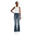 thumbnail image 2 of No Boundaries Juniors Five Pocket Flare Jeans, Sizes 3-21, 2 of 5