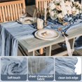 thumbnail image 3 of Elegant 120-Inch Boho Rustic Gauze Table Runner for Weddings, Bridal Showers, Baby Showers, Birthday Parties, and Easter Table Decorations, 3 of 7