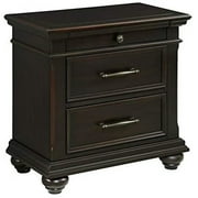 HomeStock Suburban Soiree 3-Drawer Nightstand With Usb Ports In Black