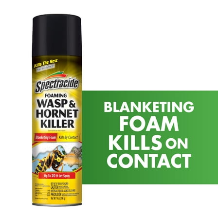 Spectracide Foaming Wasp and Hornet Killer, Blanketing Foam Kills By Contact, 14 Ounces