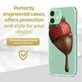 thumbnail image 2 of Case Yard iPhone-11 Case Clear Soft & Flexible TPU Ultra Low Profile Slim Fit Thin Shockproof Transparent Bumper Protective Cover Drop Protective Cell Phone Cases (Strawberry Chocolate), 2 of 8