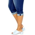 thumbnail image 4 of Jack David Womens Plus Size Stretch Capri Denim Jeans Pants - Dark Blue (PC-7747), 4 of 4