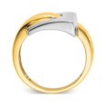 thumbnail image 2 of Ladies 14K Yellow and White Gold Polished Buckle Ring, 2 of 5