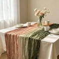 thumbnail image 3 of Fmbmuo Gradient Crinkle Table Runner , 70x35Inch Versatile Bohemian Table Cover , for Party Wedding Birthday Table Decoration, 3 of 5