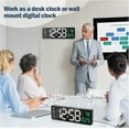 thumbnail image 2 of OhhGo Large Digital Wall Clock with Remote Control, 16.2 Inch LED Digital Clock for Home Living Room Decor, Automatic Brightness Dimmer with Date Week Temperature, 2 of 9