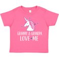 thumbnail image 3 of Inktastic Grammy and Grandpa Love Me Girl Unicorn Girls Toddler T-Shirt, 3 of 5