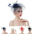 thumbnail image 2 of Coofit Fascinator Hat Vintage Exquisite Mesh Flower Veil Fascinator Wedding Fascinator, 2 of 10