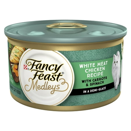 UPC: 0050000503322 | Purina Fancy Feast Medleys Wet Cat Food Chicken Carrot Spinach 3 oz Cans (24 Pack)