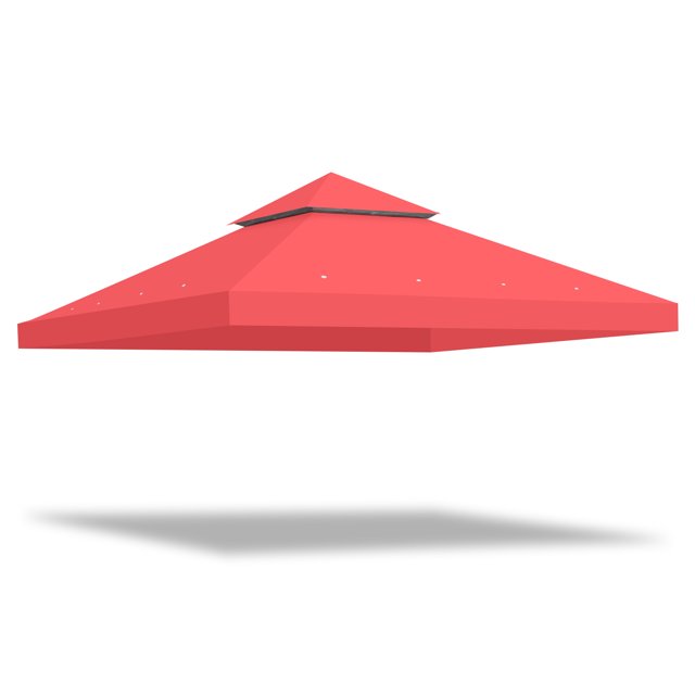 LAGarden 12'x12' UV30+ Gazebo Replacement Top for 2 Tier Outdoor Canopy Cover Patio Backyard Watermelon Red LAGarden Modern