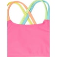 thumbnail image 3 of Wonder Nation Toddler Girls Bikini Tankini Swimsuit, 4-Piece Swimsuit Set, Sizes 12M-5T, 3 of 4