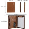thumbnail image 2 of Leather Folder Business Conference A4 Portfolio Folder Padfolio Noted Case For Work School, 2 of 5