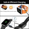 thumbnail image 4 of [2 Pack, USB-C+USB-A] Smart Watch Charger Compatible with GloryFit T80 T70 T60 T50 P99 P98, Charging Cable for TiklandT60/P98, PuqoT80, MatastT60/P99, uaueT60/T50 Smartwatch, Black, 4 of 7