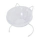 thumbnail image 1 of Comedero elevado para gatos, cuenco de metal, base estable, minimalista, extraíble para alimentos secos. tazón individual blanco, 1 of 9