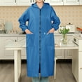 thumbnail image 7 of shqvo Women Long Raincoat Rain Jacket Coat Plus Size Lightweight for Work Hooded Full Zip up Waterproof Windbreaker, 7 of 7