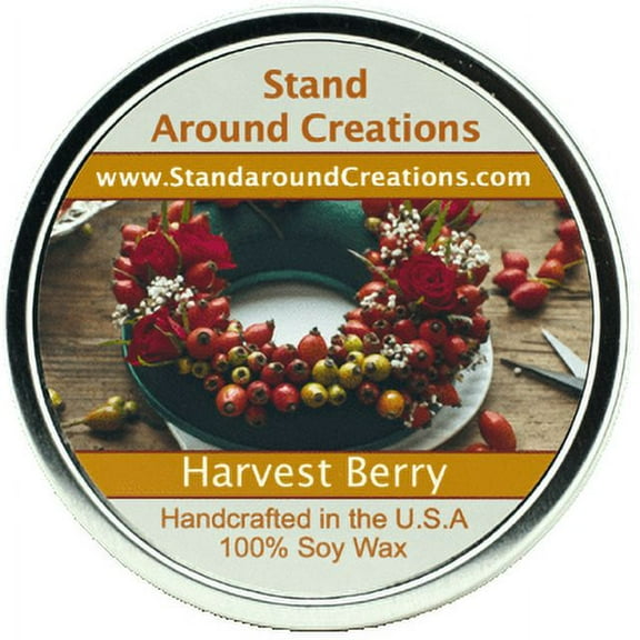 HARVEST BERRY TIN 16-OZ. ALL NATURAL SOY CANDLE