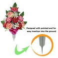 thumbnail image 6 of Mainstays 25in Outdoor Artificial Memorial Peony Flowers in Vase, Pink Color., 6 of 8
