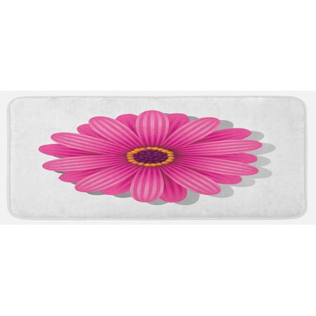 

Orange and Pink Kitchen Mat Spring Season Theme with Blossoming Gerbera Daisy Illustration Plush Decorative Kitchen Mat with Non Slip Backing 47 X 19 Purple Pink Pale Orange by Ambesonne