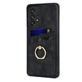 thumbnail image 4 of Nalacover for Samsung Galaxy A33 5G 6.4 inch Wallet Back Case,Luxury PU Leather Soft TPU Anti-Drop Shockproof Two Card Slots with Finger Ring Holder Kickstand Ultra Slim Phone Cover.Black, 4 of 16