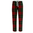 thumbnail image 6 of Zimjoy Mens Pajama Pants Lightweight Elastic Waist Comfy Fleece Pajama Bottoms Soft Loose Warm Plaid Sleep Pant Drawstring Casual Sleep Bottom with Pockets, Wine M, 6 of 6