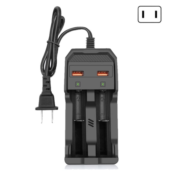 2 Slot USB Battery Charger 18650 Batteries Charging Case Portable For 26650