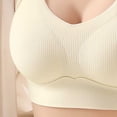 thumbnail image 5 of Hduncf Women's Fashion Seamless Wireless Push Up Bras with Support and Lift No Underwire Full Coverage Everyday Bra Beige L, 5 of 5