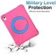 thumbnail image 3 of TECH CIRCLiPad 10th Generation Case A2696 A2757 A2777,Heavy Duty Shockproof Cover with Rotating Handle Grip Stable Kickstand Girls Kids Protective Tablet Cover for iPad 10th Gen 10.9" 2022,Rose/Blue, 3 of 7