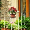 thumbnail image 4 of Toysdone - Cestas colgantes de arte del hierro para colgar macetas, paquete de 3, ideal para patio, balcón, porche o valla, montaje de jardineras Adepaton HMHZ741, 4 of 6