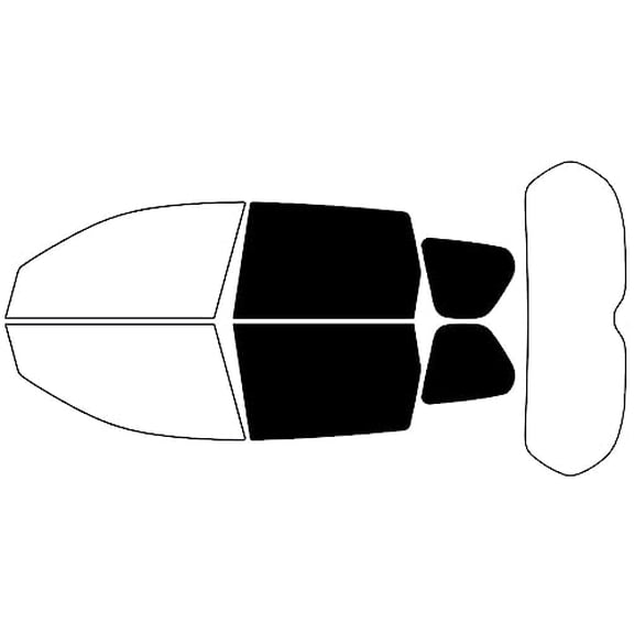 Rvinyl Window Tint Kit Compatible with Mitsubishi Outlander 2007-2013 - Back Precut Kit - 5%