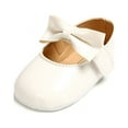 thumbnail image 3 of Infant Baby Girls Shoes Mary Jane Flats Bownot Soft Leather No-Slip Toddler First Walker Princess Dress Shoes Baby Moccasins Girls Shoes, 3 of 5