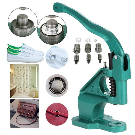 Eyelet Tool Kit Yaheetech Hand Press Grommet Machine 3 Die (#0 #2 #4) and 1500 Pcs Silver Grommets Eyelet Tool Kit Heavy Duty ()