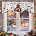 thumbnail image 6 of Christmas Gnome Tie Up Valances Curtain, Red Green Winter Dwarfs Xmas Retro Linen Adjustable Rod Pocket Short Window Treatment Tie Up Curtains Valances for Kitchen Living Room Bathroom 60x18 Inches, 6 of 9