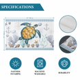 thumbnail image 6 of Coastal Turtle Placemats Set of 8, Ocean Nautical Starfish Conch Seashells Placemats for Dining Table, Place Mats for Kitchen Tabletop, Waterproof Wipeable Dining Table Mats Set, 6 of 9