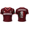 thumbnail image 3 of 2026 New Mexico Soccer Jerseys Women, Mexico National Team Supporter Shirt, Mexican Jersey Soccer Crop Top, V-Neck Short Sleeve Football Tee for Sports Casual Daily Use for Adult, 3 of 9