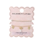 Celebrity Pink Women's Beaded Charm Bracelet with Bow Accent