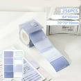 thumbnail image 2 of 8 Patterns/Roll Sticker Labels, 256 Labels Self-Adhesive Direct Thermal Labels Multi-Purpose Roll Sticker Labels Sticky Notes Lined, Note Pad, Cute Teacher Supplies, Gradient Blue PVC Box, 2 of 8