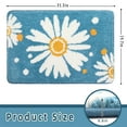thumbnail image 3 of 31.5x19.7in Bathroom Rug Cute Daisy Bath Mat White and Yellow Flower Decor Rugs Non Slip Floor Carpet Microfiber Bathmat Super Absorbent Machine Washable Bathtub Mats for Shower-Dark Blue, 3 of 7
