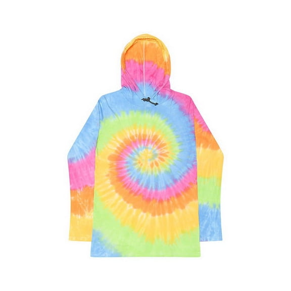 (Price/Each)Colortone Tie Dye 2777 Long Sleeve Hoodie-ETERNITY-L