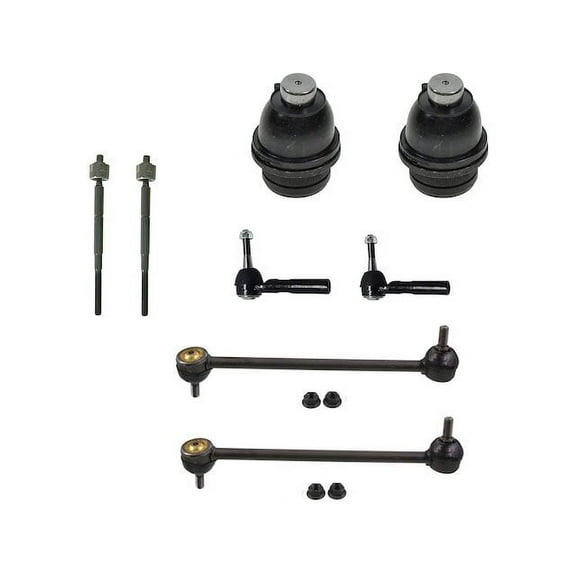 Front Ball Joint Sway Bar Link Tie Rod End Kit - Compatible with 2007 - 2017 Jeep Patriot 2008 2009 2010 2011 2012 2013 2014 2015 2016