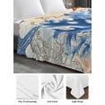 thumbnail image 6 of Blue Coral Coastal California King Size Flat Sheet, Wrinkleproof & Fadeproof Cooling Flat Bed Sheet Only, Summer Beach Vintage Nautical Starfish Breathable Soft Bedding Top Sheets 108 x 98 Inches, 6 of 8