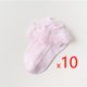 thumbnail image 1 of 10 par/lote de calcetines para niñas y niños, calcetín de malla de princesa con volantes de encaje para niños, calcetín corto transpirable de algodón blanco, rosa y azul para niños pequeños Tan Jianjun unisex, 1 of 2