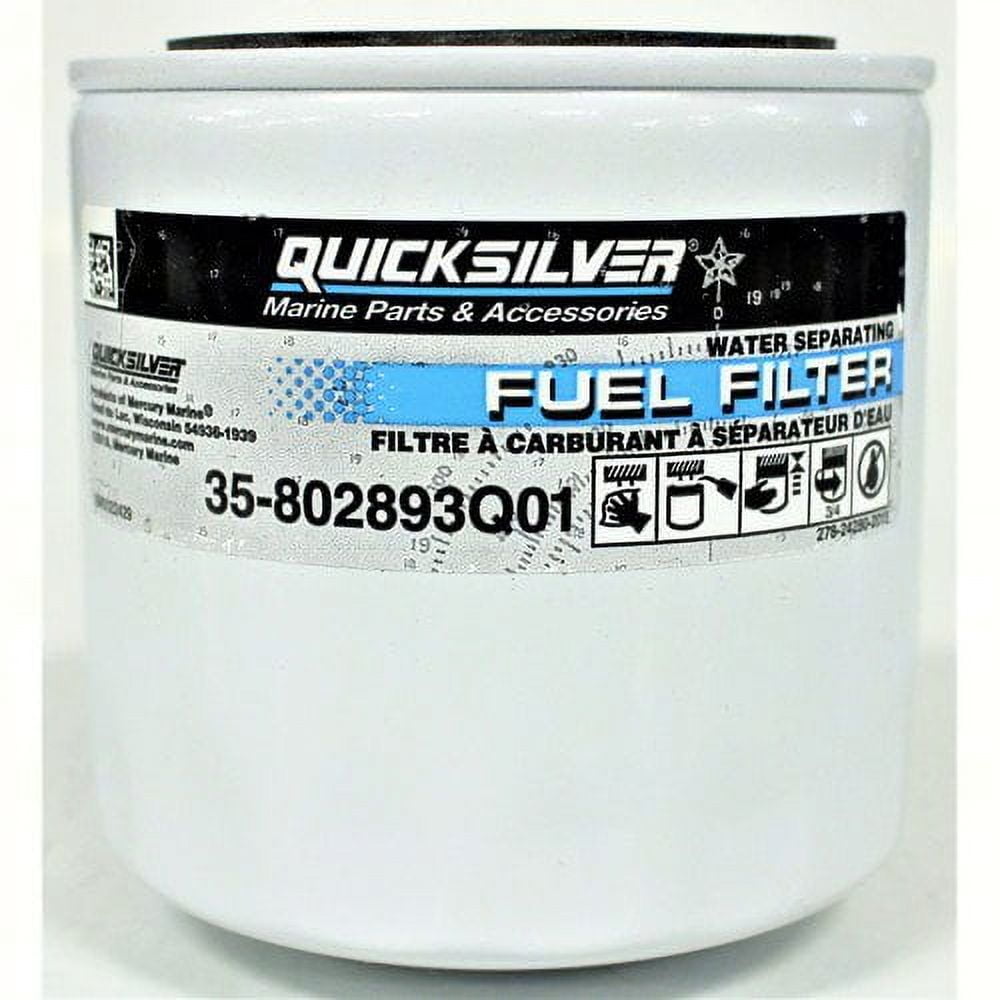 (2 pack) Quicksilver 802893q01 water separating fuel filter