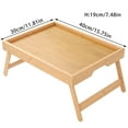 thumbnail image 3 of Bed Tray Table with Folding Legs,Bamboo Breakfast in Bed for TV Table, Laptop Computer Tray,Eating,Snack Tray(White), 3 of 3