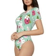 thumbnail image 2 of Naloa Bunny And Rose Women's Short-Sleeved Onesie, One-Piece Swimsuit for Parties, dates, clubs - X-Large, 2 of 9