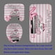 thumbnail image 4 of Juego de 4 cortinas de ducha con tacones altos de color verde azulado, Hello Gorgeous Turquoise Rose Butterfly Perfume Lipstick Makeup Cosmetic Black and White Stripes Modern Fashion Bathroom Decor, 4 of 7