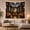 Golden Moon, variant on Golden Moon Illuminating Gothic Bookshelves in Grand Library, Mystical Fantasy Art for Book Lovers, Celestial Decor, Halloween Gift Tapestry Wall Hanging for Bedroom and Study Room